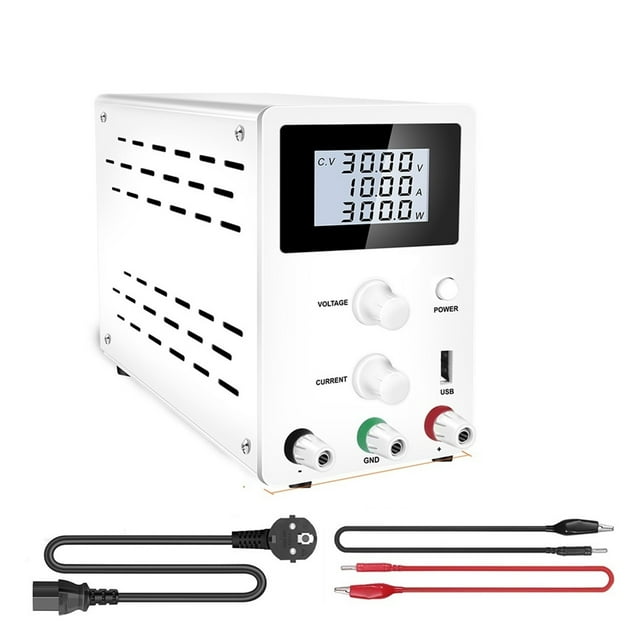 Bloc d'Alimentation CC Réglable pour Laboratoire de Commutation 30 V 10 A, Régulateur de Tension Stabilisé pour Banc, Facile à Utiliser