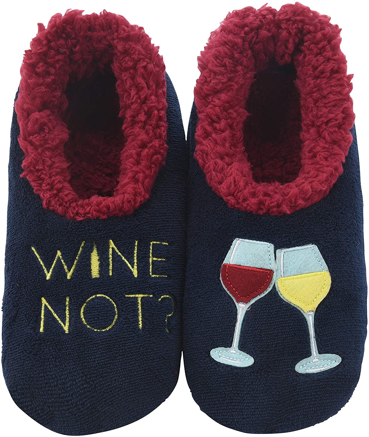 Pairables Womens Slippers Mama Needs Some Wine Snoozies Slippers for Women 