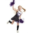 thumbnail image 3 of Cheerleader Outfit For Girls Sleeveless Cheerleading Team Stage Performance Dance Dressy Black 140, 3 of 7
