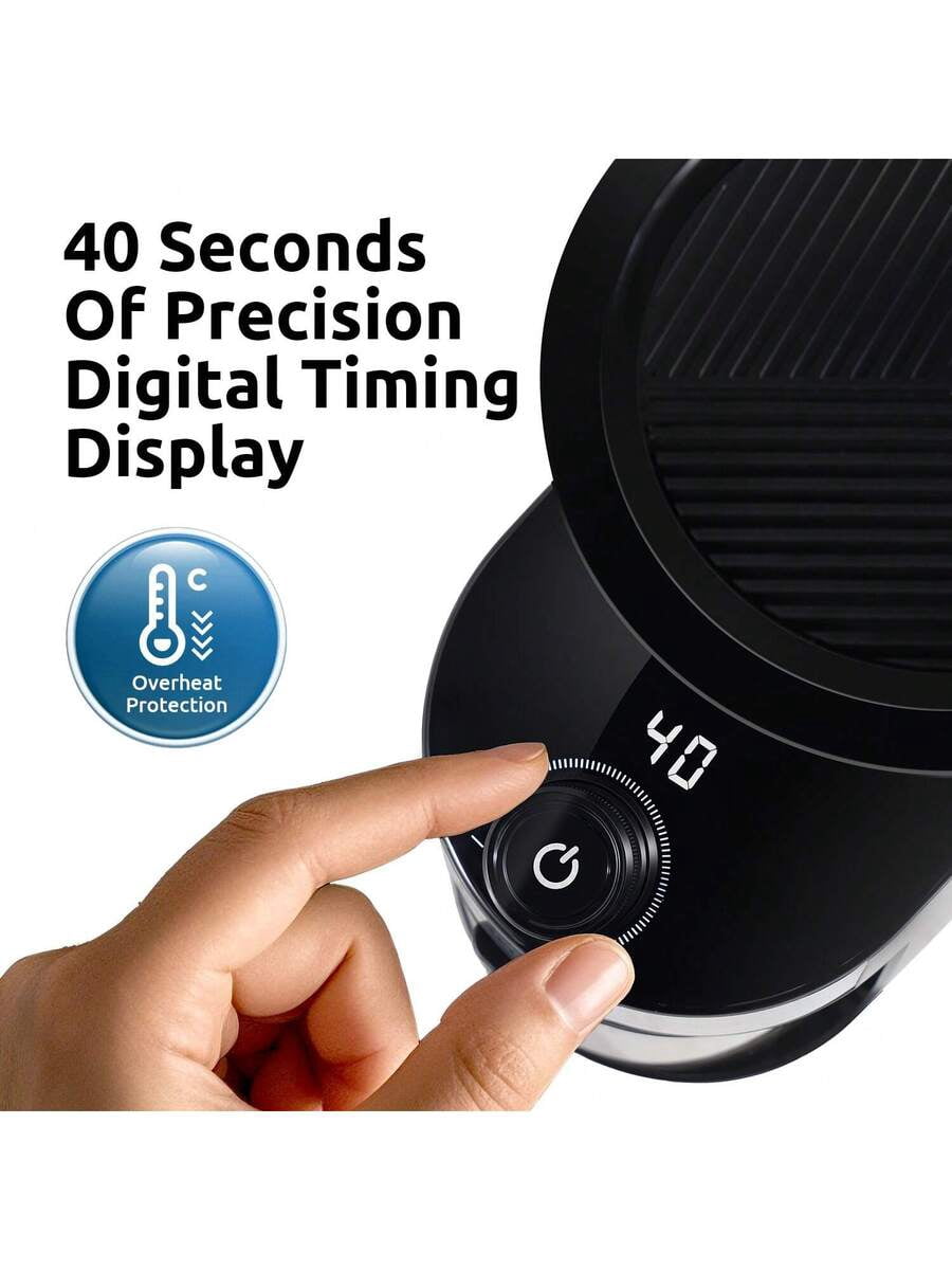 XX Coffee Grinder Burr Electric, Automatic Coffee Bean Grinder With 40 Seconds Digital Timer Display, Adjustable Burr Mill With 25 Precise Grind Setting, Use For Home, Black.