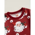 thumbnail image 5 of Gureui Newborn Toddler Infant Baby Girls Boys Christmas Casual Romper, Long Sleeve Santa Claus/Letter  Santa Claus Print Romper, 5 of 9