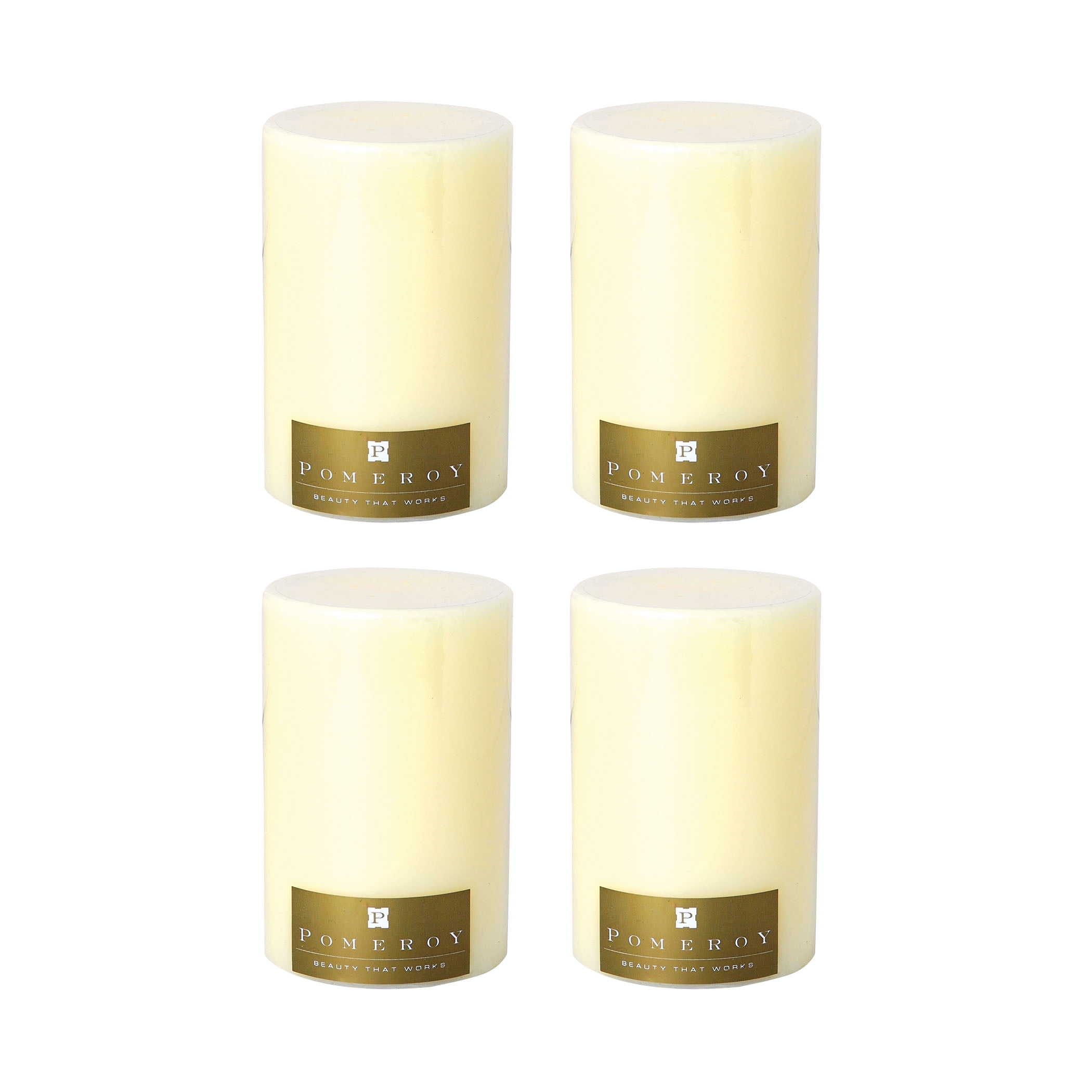 Set of 4 Pillar Candles 4x6inch