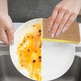 thumbnail image 4 of 1 Pack Non-Scratch Scrub Sponge, Natural Kitchen Sponges for Cleaning Kitchen, Scratch Free Biodegradable Sponges for Dishes, No-Stick Cookware（Yellow）, 4 of 5