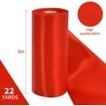 thumbnail image 2 of TONIFUL 6 inch x 22yd Wide Red Satin Ribbon Solid Fabric Large Ribbon for Grand Opening Cutting Ceremony Wedding Birthday Party Decoration Gift Craft Chair Sash Table Car Bows Indoor or Outdoor, 2 of 6