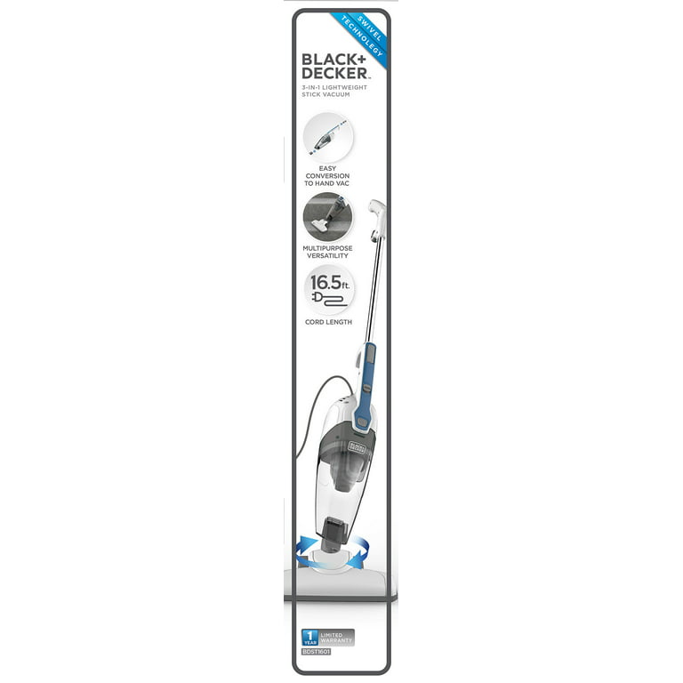 Black + Decker Lightweight 3-in-1 Corded Stick Vacuum Cleaner Model BDST1602