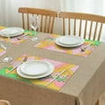 thumbnail image 4 of Placemats Set Of 4 Linen Machine Washable Table Placemats Cute Cartoon Blossom Flowers Dinner Mats for Outdoor Tables Desk Kitchen, 4 of 7
