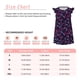 thumbnail image 3 of Fotbe Purple Butterfly Vestido de Dormir para Niñas de 3 a 10 Años, Mangas Cortas, Estilo Princesa, Pijama Camisón con Mangas Voladas-XX-Large, 3 of 6