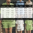 thumbnail image 4 of Womens Plus Size Cotton Linen Shorts Sets Summer Outfits with Button, Oversized Tops and Bermuda Shorts 2 Piece Matching Lounge Sets Tracksuits, Travel Vacation Going Out Suits 2026 Blue L, 4 of 8