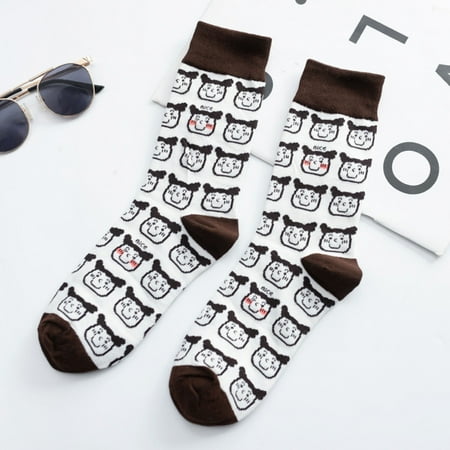 

Ediodpoh Women Stockings Color Matching Cute Cartoon Printing Fashion Casual Stockings Women Stockings D One Size