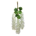 thumbnail image 1 of Guirnalda de flores artificiales de glicina para colgar en la pared, para interiores y exteriores, ideal para bodas, fiestas, festivales y decoración floral simulada., 1 of 8