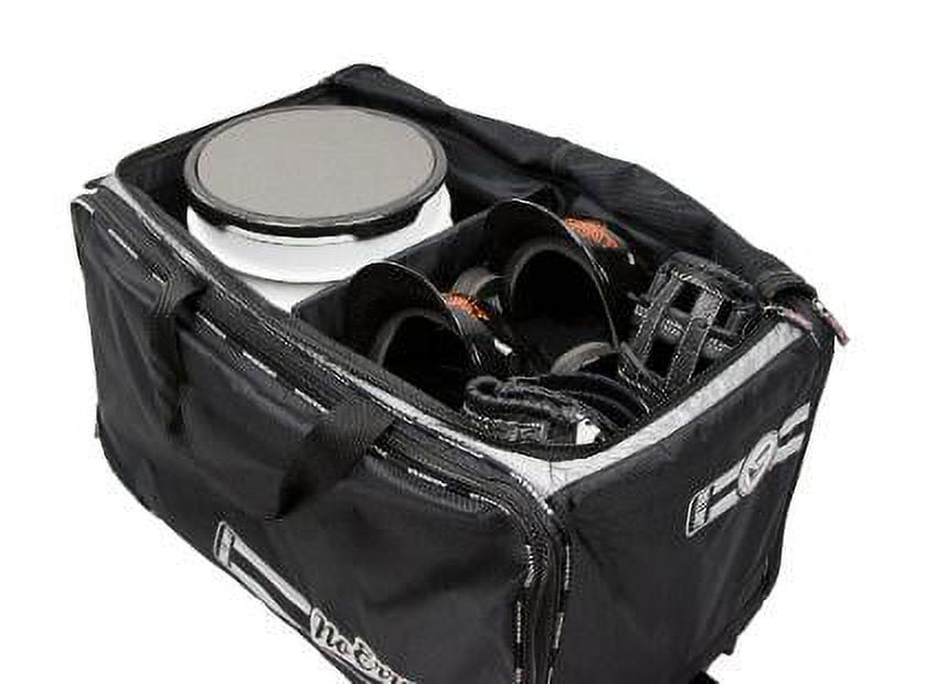 No Errors Ball Boy XL Coaches Wheel Bag - Heavy duty baseball equipment bag with wheels - Holds Two 6 Gallon Ball Buckets - Baseball and Softball Equipment Rolling Bag - Designed for Coaches