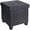 Black, variant on Ornavo Home 15 Inch Folding Storage Ottoman with Storage, Square Cube Linen Small Storage Ottoman Foot Rest Stool with Legs