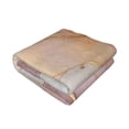 thumbnail image 3 of Horizontal Flannel Blanket Is Light Warm Soft Anti-Pilling Anti-Wrinkle Anti-Allergy And No Hair Loss For Bed And Sofa Camping Travel Lightpink White Gold Marble, 3 of 8