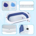 SLLINGLUO NonSlip Folding Baby Bathtub with Antiskid Pad, Portable