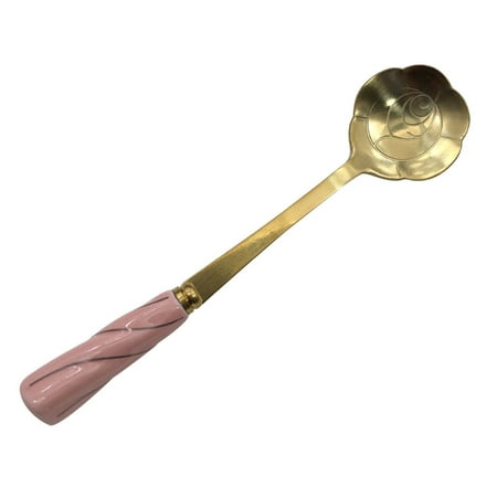 

huanledash Demitasse Scoop Portable Petal Shape Dessert Cake Tea Spoon Easy to Clean Unique for Restaurant