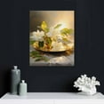 thumbnail image 4 of Nawypu  Wall Art Floral Canvas Pictures: White Lily Abstract Flower Print on Canvas Artwork for Office Dining Rooms, 4 of 4