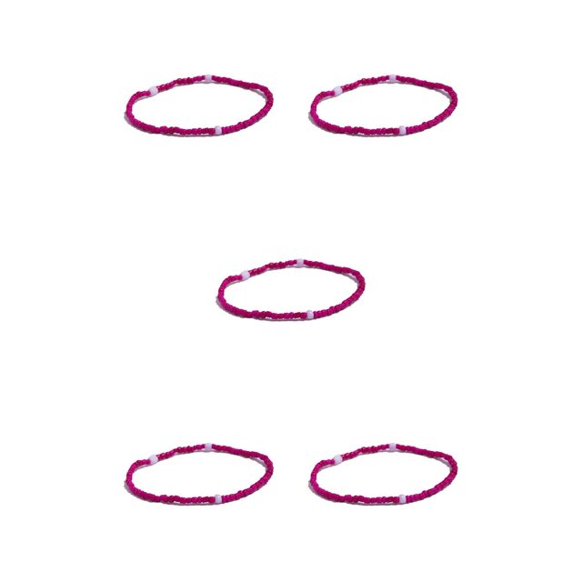 Guardurnaity Pulseras de tobillo con cuentas de arroz, cadenas de tobillo simples creativas, tobilleras multiusos hechas a mano delicadas para treinta y ocho 5piezas