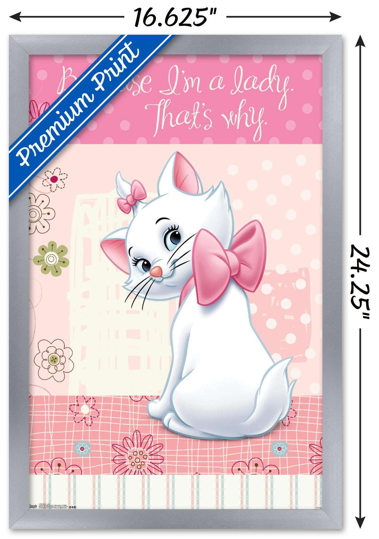 Disney The Aristocats - Marie - I'm A Lady Wall Poster, 14.725" x 22.375", Framed