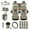 American Tribal Wolf Dream Catcher, variant on Renewold American Tribal Wolf Dream Catcher 15 PCS Car Seat Cover Full Set with Steering Wheel Seat Belt Strap Covers Coasters Trash Bag Air Vent Storage Bag Rearview Mirror Cover Keychain