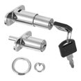 thumbnail image 3 of Minkissy 2Pcs Zinc Alloy Wardrobe Lock Silver Privacy Protection Drawer Security Lock, 3 of 6