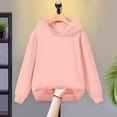 thumbnail image 2 of Mercatoo Girls Sweatshirt Hoodie Children's Autumn Winter Solid Color Hooded Pullover Sweater Kids Boys Casual Hoodie, 2 of 4