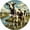 CowPPP-8, variant on Eveokoki White Cow Standing Field Flowers Wall Clock 10 Inch Battery Operated Silent Non Ticking Rustic Wooden Clocks Home Decor for Kitchen, Living Room, Bedroom, Office