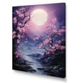 thumbnail image 2 of Designart "Luminous Moonlight With Nightly Flowers" Moon Canvas Art Print, 2 of 7