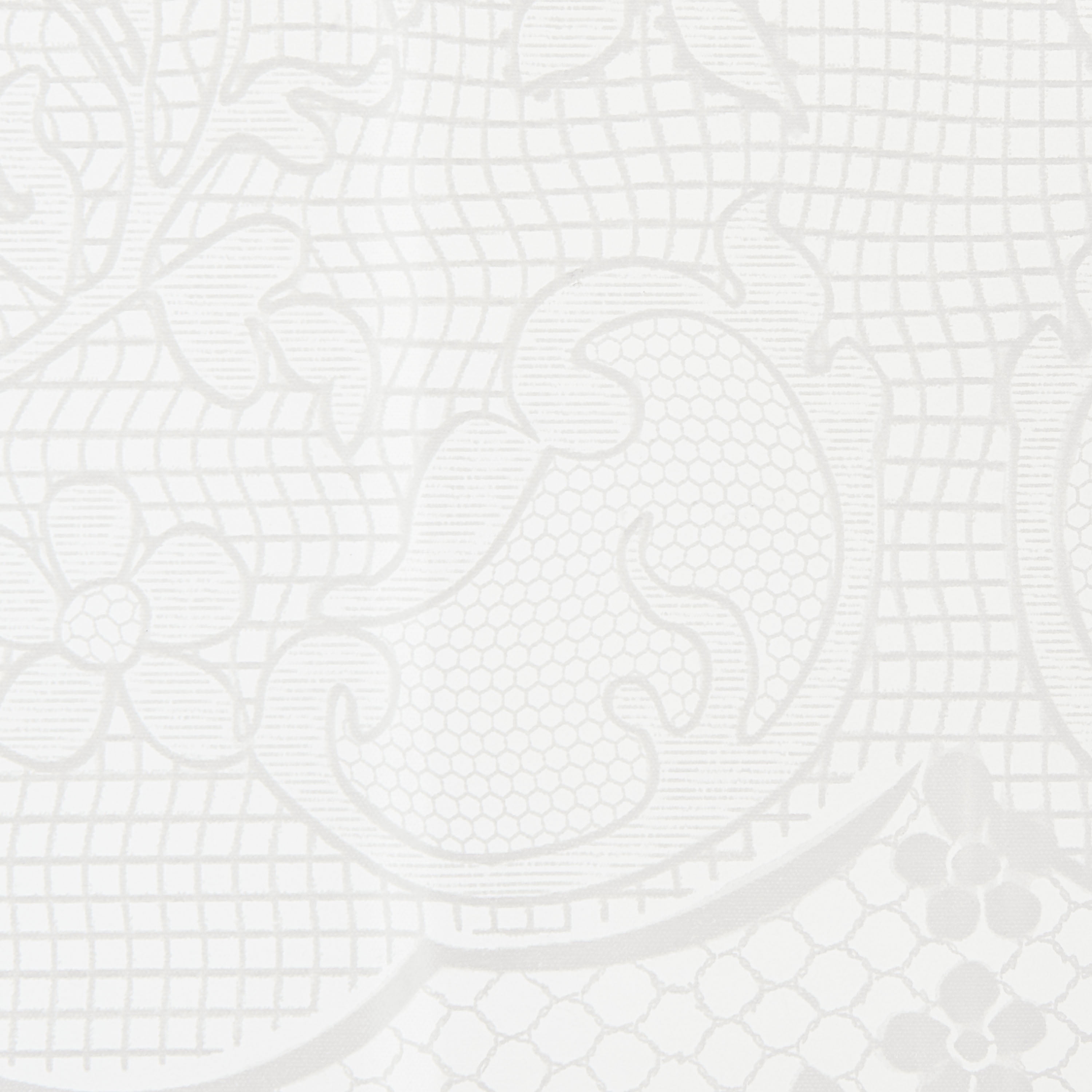 (4 pack) Rectangular 54" x 108" White Printed Lace Plastic Table Cover, by Way To Celebrate