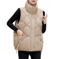 thumbnail image 3 of Chaqueta con Capucha para Mujer Gibobby Chaleco de moda caqui L, 3 of 4