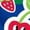 ROYAL BLUE, variant on Instant Message - Fruit Stamps Short Sleeve Graphic T-Shirt