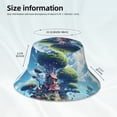 thumbnail image 4 of Daiia Fantasy Treehouse Planet Scene Pattern Bucket Hat - Trendy Cotton Sun Hat for Beach, Golf, Fishing - Fun Outdoor Vacation Boonie for Men and Women, 4 of 9