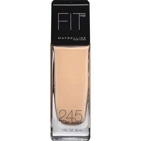 Maybelline Fit Me Matte   Poreless Dewy Liquid Foundation, SPF 18, Medium Beige, 1 fl oz