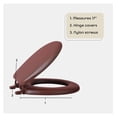 thumbnail image 4 of Soft Standard Vinyl Toilet Seat, Chocolate - 17 Inch Soft Vinyl Cover with Comfort Foam Cushioning - Fits All Standard Size Fixtures - Easy to Install Fantasia by Achim Home Decor, 4 of 7