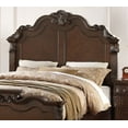 thumbnail image 5 of Bedroom Furniture Traditional Formal Queen Size Bed Dresser Mirror Nightstand 4pcs Set Dark Brown, 5 of 7