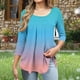 thumbnail image 4 of mfyjkho Tops Para Salir, Blusa Informal Con Cuello Redondo Y Manga 3/4 Para Mujer Tops Para Hacer Ejercicio Para Mujer M, 4 of 6