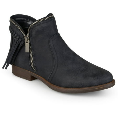 - Women's Fringed Almond Toe Riding Booties