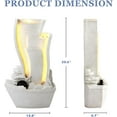 thumbnail image 4 of Haverchair Outdoor Cascading Water Fountain, Waterfall Fountain with LED Lights, Sailboat and Waterwheel Look Fountains and Waterfalls for Garden or Patio, Yard, and Deck Decor, 4 of 9