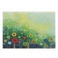 thumbnail image 1 of Flower Cutting Board, Abstractly Shaped Retro Round Seasonal Blooms Floret Petal Cloudy Botany Scenery Print, Decorative Tempered Glass Cutting and Serving Board, Large Size, Green, by Ambesonne, 1 of 1