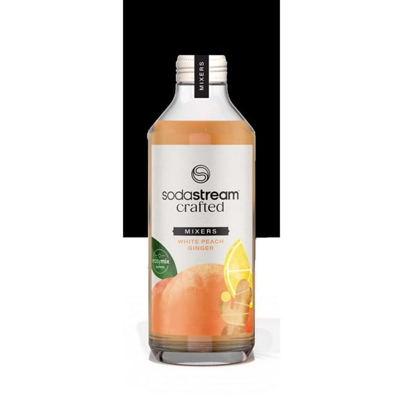 Mezclador artesanal SodaStream, color blanco, melocotón, limón y jengibre, 330 ml, paquete de 1