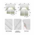 thumbnail image 5 of Sage Green Ombre Stripe Swag Curtains for Living Room/Bedroom Windows, Modern Abstract Gradient Striped Kitchen Curtains and Valances Set 36 Inch Length, Light Filtering Swags Valance Curtain Panels, 5 of 5