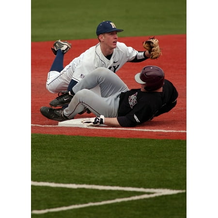 - Framed Art For Your Wall Slide Baseball Steal Play Attempt Third Base Tag 10x13 Frame