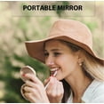 thumbnail image 5 of 1Pack/ 2Pack Luxury Metal Shell Compact Cosmetic Mirror for Purse, Round Double-Sided 1X/2X Magnifying Pocket Makeup Mirrors, 5 of 5