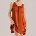 thumbnail image 7 of DHFJKG Summer Sleeveless Dresses Women Silk Satin Scoop Neck Home Wear Mini Dress Loungewear Backless Loose Fit Tunic Stylish Dresses, 7 of 7