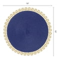 thumbnail image 6 of Unique Bargains Rustic Placemats 6 Pack Round Woven Placemats Dark Blue 15x15inch, 6 of 6