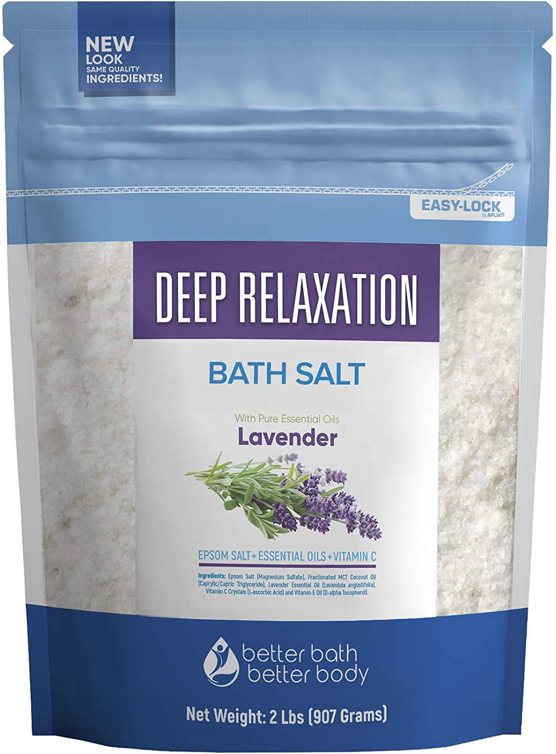 Deep Relaxation Bath Salt 32 Ounces Epsom Salt with Natural Lavender