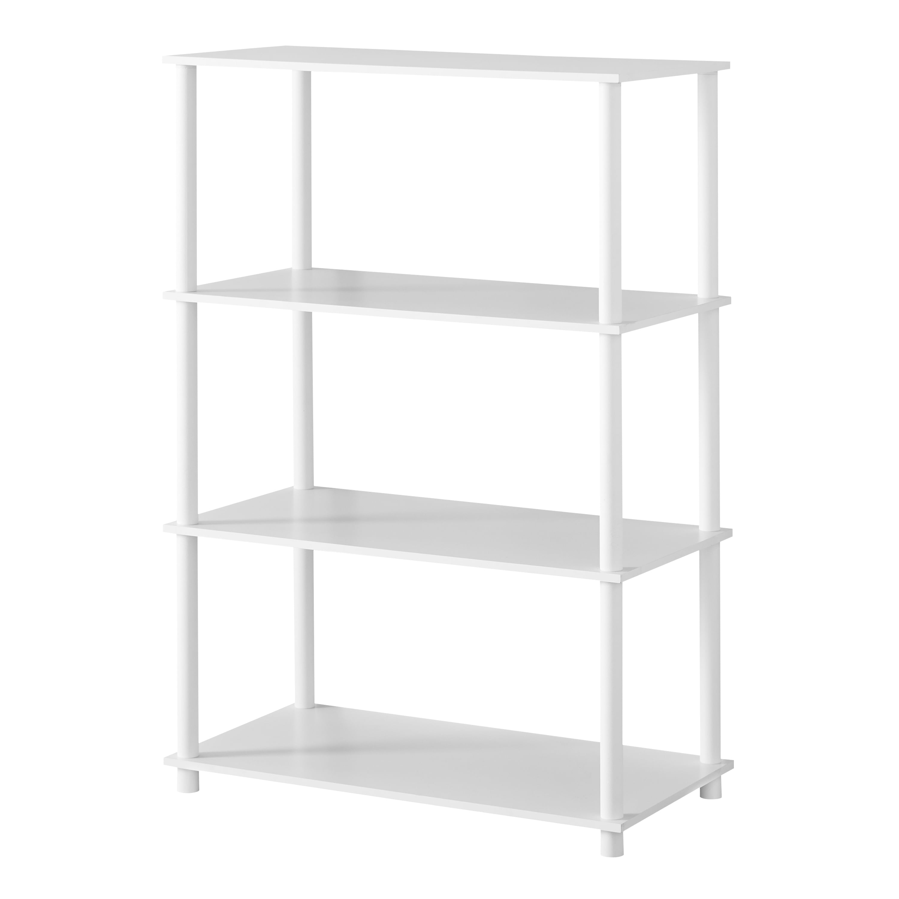Mainstays No Tools 4 Shelf Standard, Mainstays White Bookcase