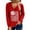 Red, variant on yunLCZ Women's Button Down Shirts Women's Daily Casual Baseball Long Sleeve Top Women's Button Down Shirts