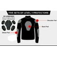 thumbnail image 5 of Men's Motorcycle Shirt Kevlar Lined CE Approved Protectors On Elbows, Shoulders & Back Bikers Shirt Black/Grey-46, 5 of 13