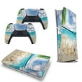 thumbnail image 5 of Summer Beach Hawaiian Ocean Palm Tree Marine Sea Waves PS5/PS5 Pro/PS5 Slim Digital Disc Skin Sticker For Console And Controller Skins, 5 of 7