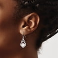 thumbnail image 3 of Sterling Silver Rh-Plated Polished Fancy Mother Of Pearl Dangle Earrings (Width 12.6) (Length 33.8) - Jbsp, 3 of 5